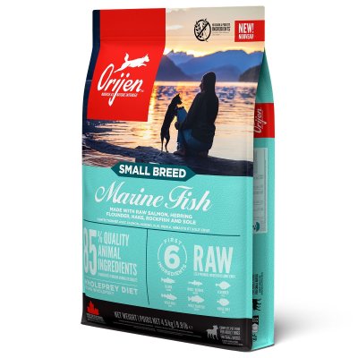 Zoom bild av Orijen Dog Marine Fish Small Breed hundfoder hundmat små hundar småhundar fisk lax olika fiskar spannmålsfritt premium kvalitet