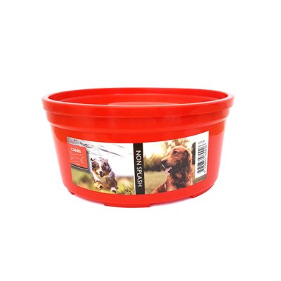 Zoom bild av Petcare Active Canis Non-Splash Plastskål Röd 1,4 liter nonspill antispill skål reseskål plast hundskål resa bilskål vattenskål