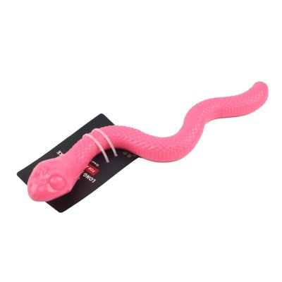 Zoom bild av Petcare Active Canis Snacksorm med pip, 41 cm, blandade long snack snake aktiveringsleksak godisgömma rosa blå grön orange gummi