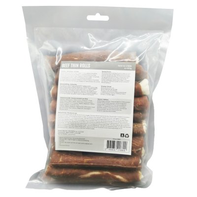 Zoom bild av Petcare PL Private Label Treateaters Beef Thin Rolls 12,5cm 400g hundtugg tuggben nötkött hårda skonsamma saftigt nötkött hundtu
