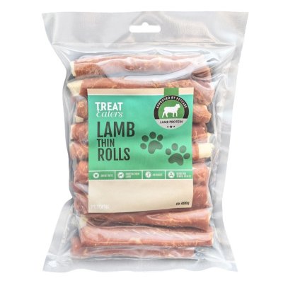 Zoom bild av Petcare PL Private Label Treateaters Lamb Thin Rolls 12,5cm 400g hundtugg tuggpinnar lammkött råhud tuggben tunna tugg lammkött