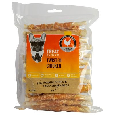 Zoom bild av Petcare Private Label PL Treateaters Twisted Chicken 350g tuggpinnar hundtugg kyckling råhud torkad kycklingfile tvistade pinnar