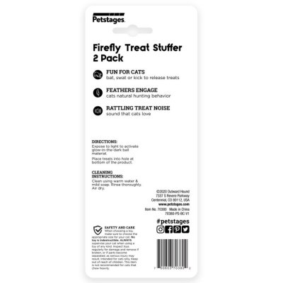 Zoom bild av Petstages Firefly Treat Stuffer Glow-In-The-Dark 2-p