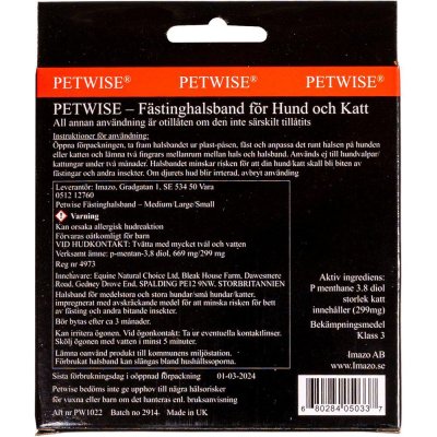 Zoom bild av Petwise Fästinghalsband för katt <35 cm