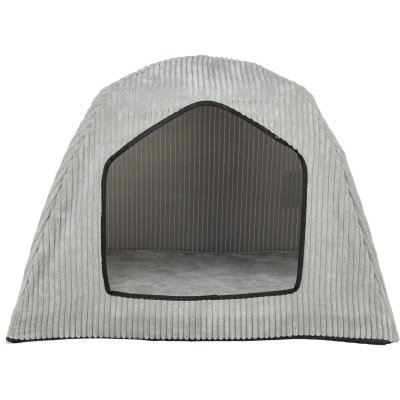 Zoom bild av trixie jonna vital koja manchester plysch stort tält ortopedisk hundkoja ljusgrå manchesterplysch memory foam koja för hund 55x5