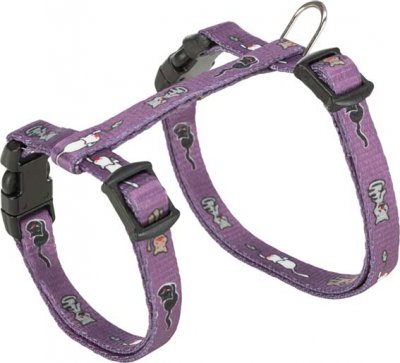 Zoom bild av Junior kattsele för kattunge kitten sele+koppel, kattmotiv, 21-33 cm/8 mm, 1.20 m