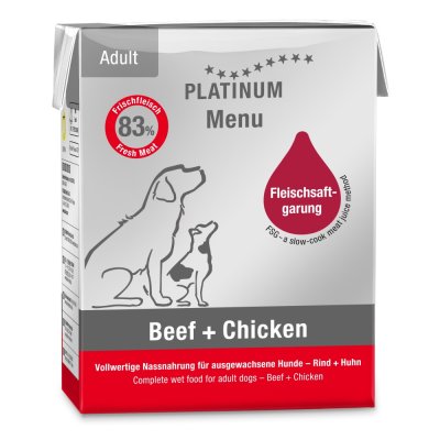 Platinum Menu Adult Beef Chicken 375g