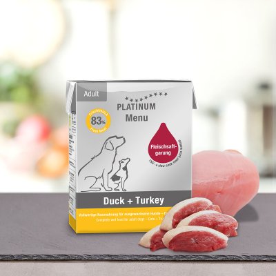 Zoom bild av Platinum MENU Duck+Turkey 90 g 375 g hundfoder blötmat våtfoder anka kalkon