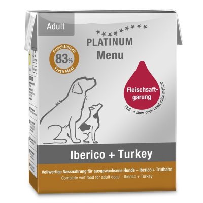 Zoom bild av Platinum MENU Iberico+Turkey 90 g 375 g hundfoder våtfoder fläskkött kalkon