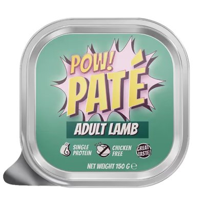 Zoom bild av POW! Dog Adult Lamb Paté 150g hundfoder våtmat våtfoder hundmat lamm lammpaté lammpate hund foder vuxen