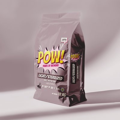 Zoom bild av pow hundfoder pork gris vuxen viktkontroll light sterilised single protein gris fläsk paws of wonder