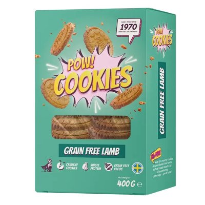 hundkex pow dog cookies lamb lamm grain free spannmålsfria grön pow