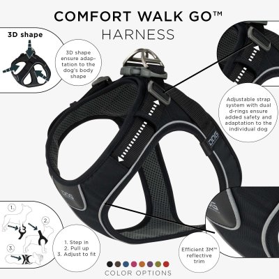 Zoom bild av Comfort Walk Go™ Sele Svart Black DOG Copenhagen
