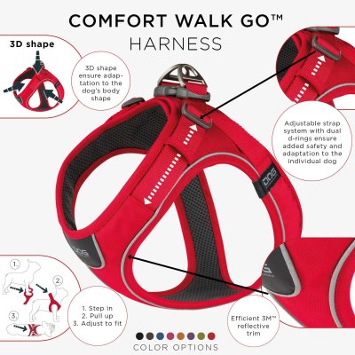 Zoom bild av Comfort Walk Go™ Sele Harness Klassiskt Röd Classic Red DOG Copenhagen