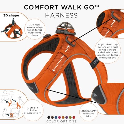 Zoom bild av Comfort Walk Go™ Sele Harness Orange Sun DOG Copenhagen