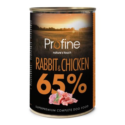 Zoom bild av Profine 65% Rabbit & Chicken 400g hundfoder helfoder kanin kyckling spannmålsfritt känsliga magar