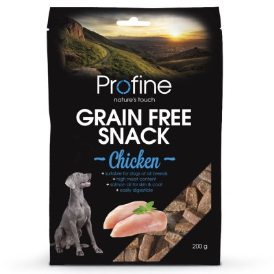 Zoom bild av Profine Dog Grain Free Semi Moist Snack Chicken 200g hundgodis halvmjukt kyckling spannmålsfritt
