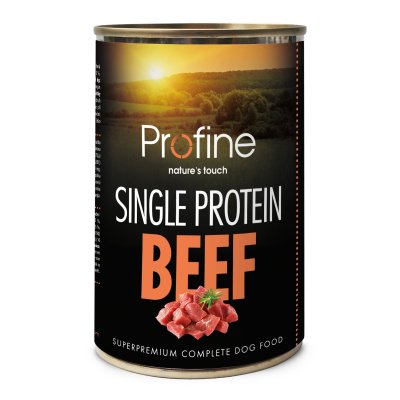 Zoom bild av Pro Fine Single Protein Beef 400g hundfoder helfoder nötkött singelprotein spannmålsfritt rent kött överkänsliga skonsam känslig