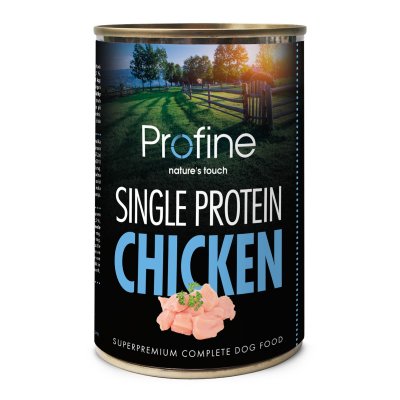 Zoom bild av Pro Fine Single Protein Chicken 400g hundfoder helfoder kyckling singelprotein skonsam känsliga magar spannmålsfritt överkänslig