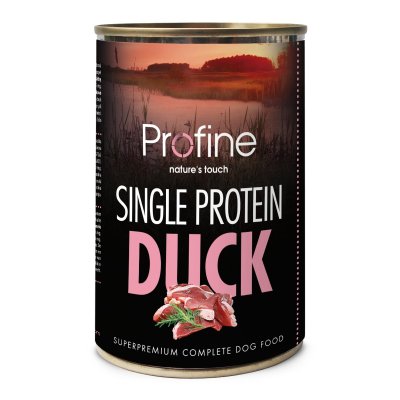 Zoom bild av Pro Fine Single Protein Duck 400g hundfoder helfoder anka spannmålsfritt rent kött överkänsliga skonsam känsliga magar oemotstån