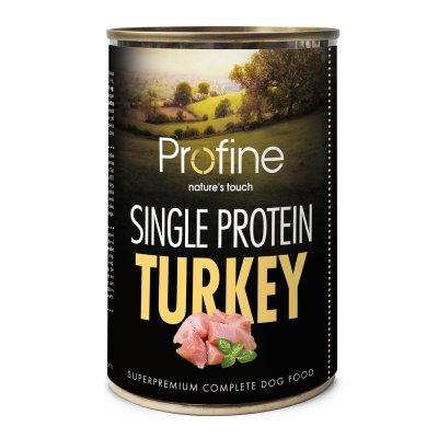 Zoom bild av Pro Fine Single Protein Turkey 400g hundfoder helfoder kalkon singelprotein spannmålsfritt överkänslig skonsam känslig mage oemo