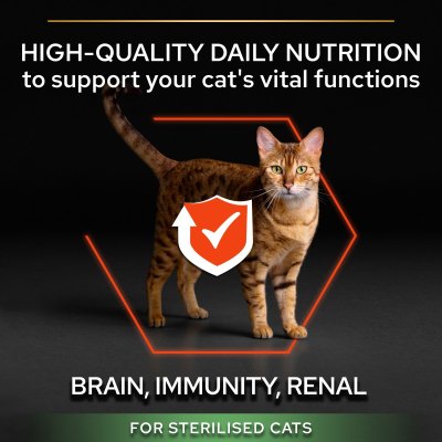 Zoom bild av kattfoder kattmat steriliserad kastrerad katt optisenses proplan vital functions purina