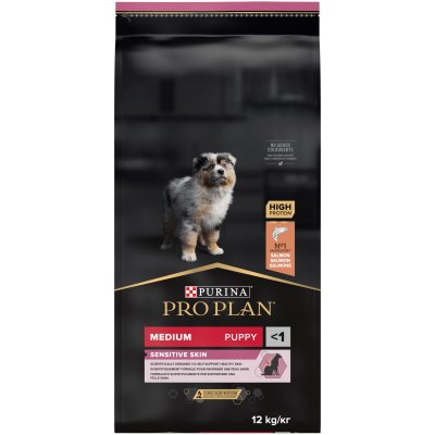 hundfoder hundmat proplan optiderma valpfoder känslig hud hudvårdande pälsvårdande blank päls lax