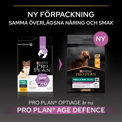hundfoder hundmat purina proplan optiage age defence senior äldre hund ålder kyckling
