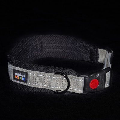 Zoom bild av hundhalsband rukka beige