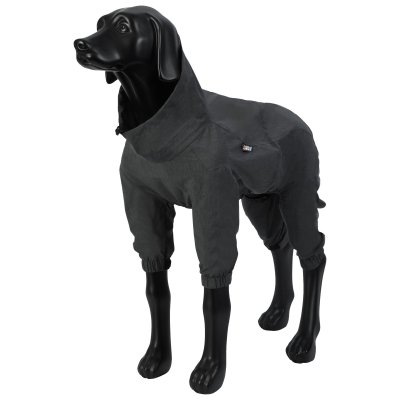 Zoom bild av rukka flash overall grey grå reflex hundoverall reflexoverall hundtäcke med ben reflextäcke vindskydd regnskydd hund