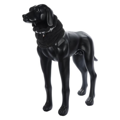 Zoom bild av Rukka Pets Plush Tube Scarf black hundhalsduk svart reflex halsduk hund vinter scarf värmande hundtillbehör skydd för hundens ör