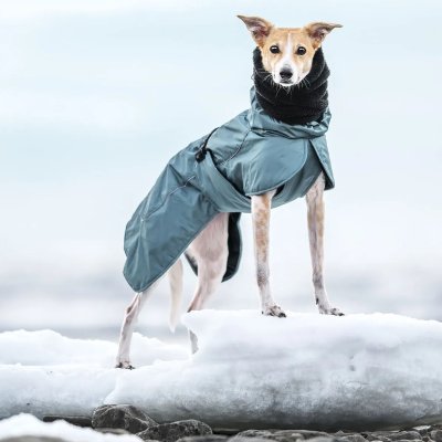 Zoom bild av Rukka Pets Plush Tube Scarf black hundhalsduk svart reflex halsduk hund vinter scarf värmande hundtillbehör skydd för hundens ör