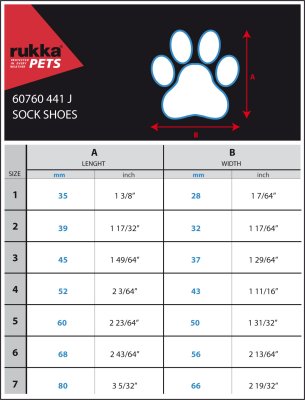 Zoom bild av hundskor hundsocka svart rukka