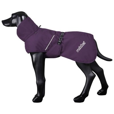 Zoom bild av rukka pets trust foil coat plum plommon lila hundtäcke vintertäcke varmt vinter kallt hund fodrat mjukt