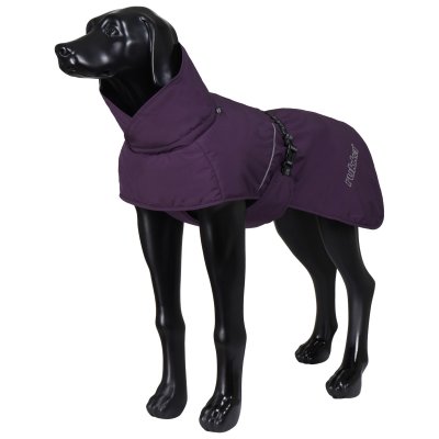 Zoom bild av rukka pets trust foil coat plum plommon lila hundtäcke vintertäcke varmt vinter kallt hund fodrat mjukt
