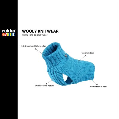 Zoom bild av rukka wooly knitwear mörkgrå hundtröja stickad hemstickad stil dark grey d.grey flätstickad myströja varm ullblandning ulltröja
