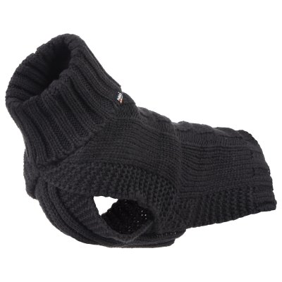 Zoom bild av rukka wooly knitwear mörkgrå hundtröja stickad hemstickad stil dark grey d.grey flätstickad myströja varm ullblandning ulltröja