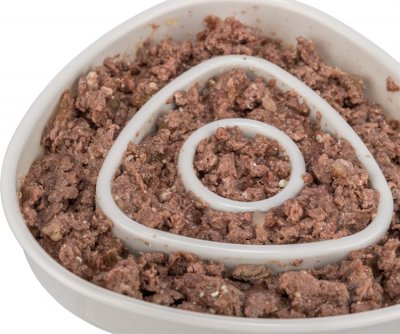 Zoom bild av Slow Feed skål, plast/TPR, 0.35 l/15 × 15 cm, grå