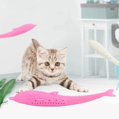 Zoom bild av Tandvårdsfisk för katt, rosa