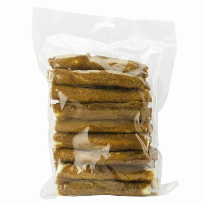 Zoom bild av hundtugg tuggpinnar tuggrullar anka hund tugg hundgodis hundsnacks ankkött