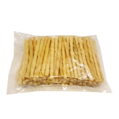 Zoom bild av Treateaters Twisted Stick Natural 8 mm, 100-pack tuggben hundtugg naturlig kohud nötkreatur tuggpinnar 500g