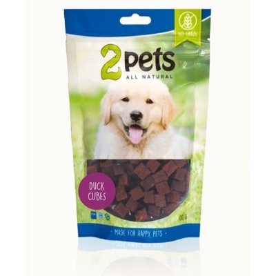2pets Dogsnack Duck Cubes 100 g