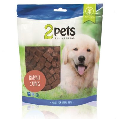 2pets Dogsnack Rabbit Cubes 400 g