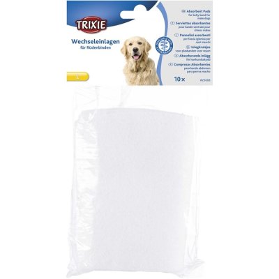 Zoom bild av hanhundsskydd inlägg för pinkskydd kisskydd hundskydd hygienskydd hane hund hundblöja blöja vit trixie polyester 10-pack