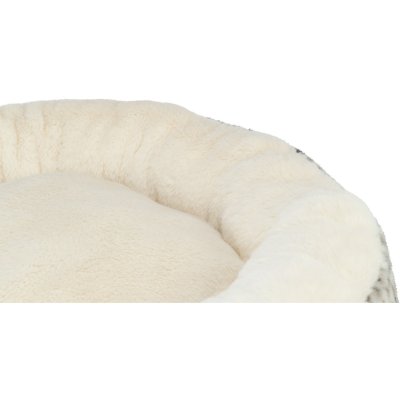 Zoom bild av Trixie Bädd Leo rund, ø 50 cm, creme hundbädd mjuk mysig kant beige hund katt plysch