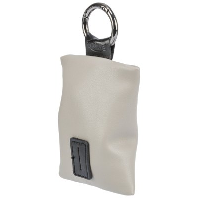 Zoom bild av bajspåsehållare koppelhållare bajspåsar hållare bajspåseväska bajspåsefodral dragkedja citystyle beige grå greige taupe konstläd