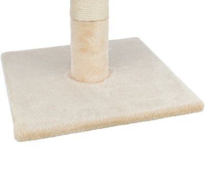 Zoom bild av Beige klöspelare Robust bottenplatta 62 cm hög Perfekt för katter Hållbar design Stilren klösställning Kattsäker konstrukt