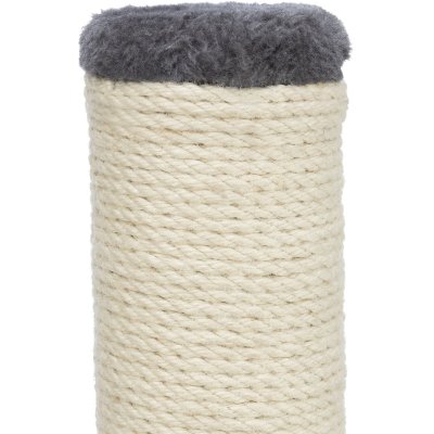 Zoom bild av klöspelare kattklös klösmöbel klöspinne grå beige sisal trixie