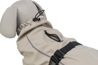 Zoom bild av hundtäcke regntäcke trixie husum sand beige mönstrat foder hundregntäcke vattentätt hundtäcke hundkläder regn skyddande reflex s