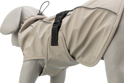Zoom bild av hundtäcke regntäcke trixie husum sand beige mönstrat foder hundregntäcke vattentätt hundtäcke hundkläder regn skyddande reflex s